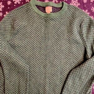 Vintage J Crew sweater Green and navy blue